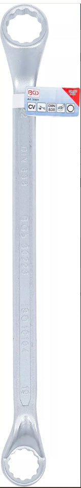 DOUBLE RING SPANNER | DEEP OFFSET ENDS | 19 X 22 MM (30223)