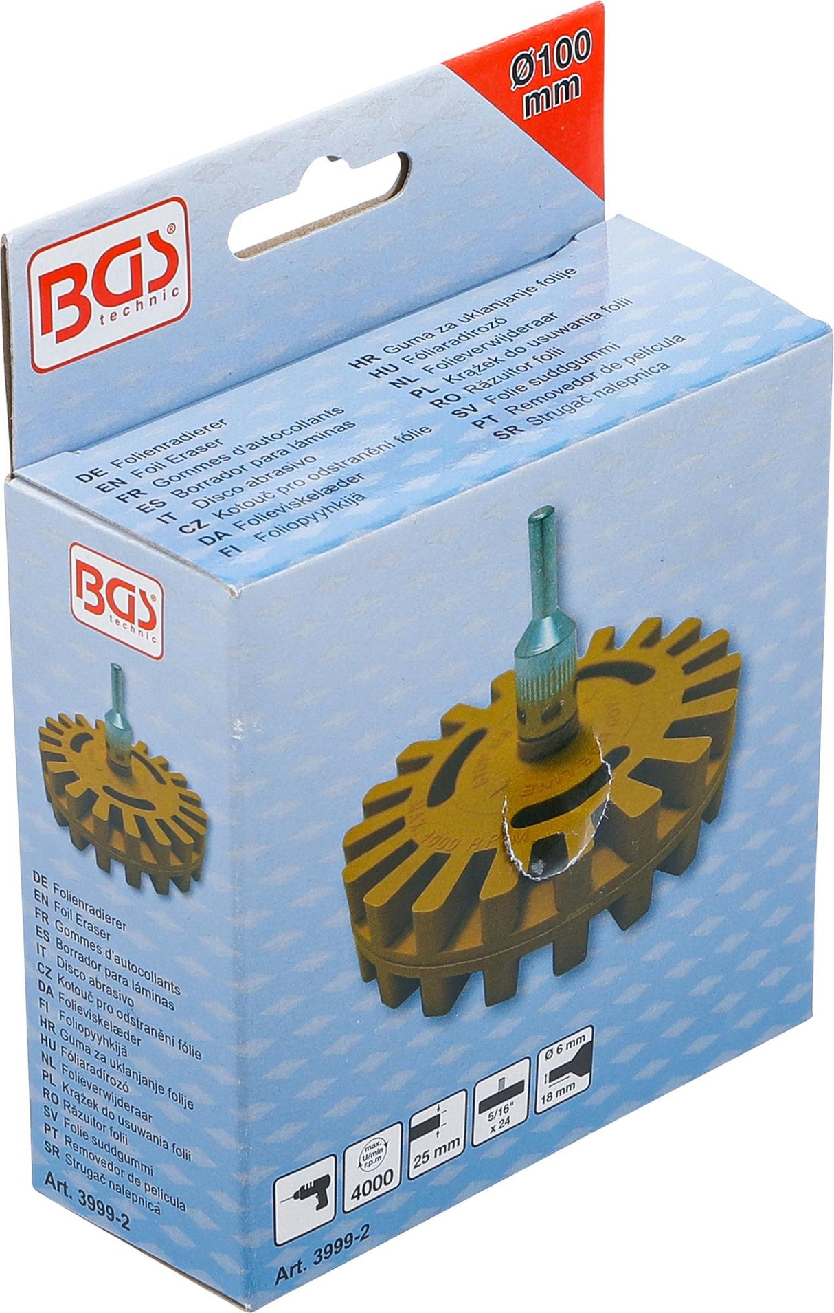 FOIL ERASER | WITH LAMELLAE | Ø 100 MM (3999-2)
