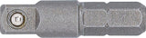 BIT RATCHET ADAPTOR | EXT. HEXAGON 6.3 MM (1/4") - EXT. SQUARE 6.3 MM (1/4") | 30 MM (8202)