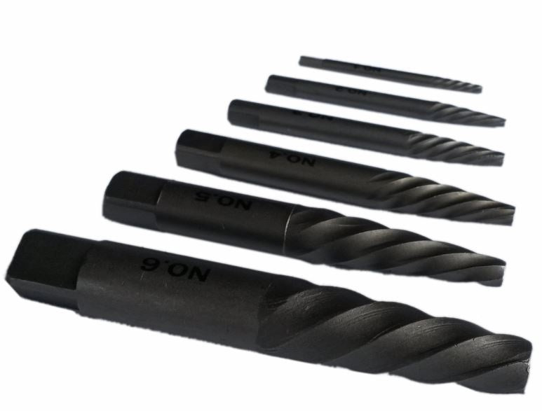 BROKEN BOLT EXTRACTORS M12, 6 PCS. EX-1 - EX-6 (HAN53545)