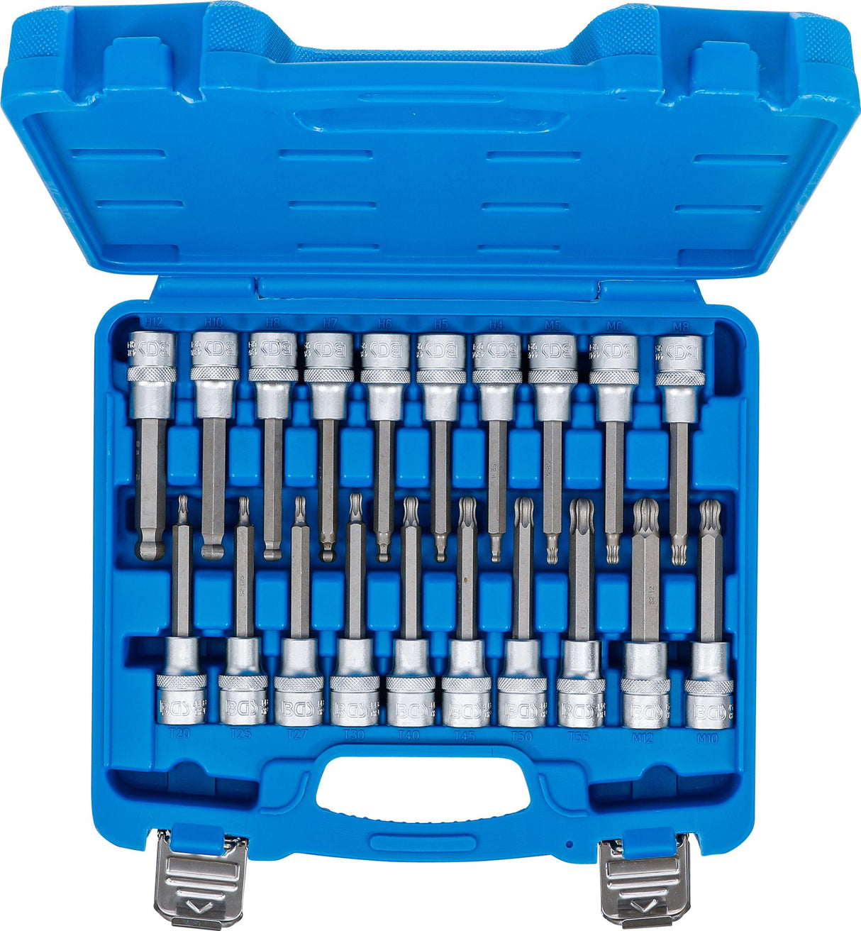BIT SOCKET SET | 12.5 MM (1/2") DRIVE | INTERNAL HEXAGON, T-STAR (FOR TORX), SPLINE (FOR XZN) WITH BALL HEAD | 20 PCS. (5170)