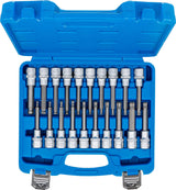 BIT SOCKET SET | 12.5 MM (1/2") DRIVE | INTERNAL HEXAGON, T-STAR (FOR TORX), SPLINE (FOR XZN) WITH BALL HEAD | 20 PCS. (5170)