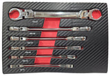 BRAKE LINE WRENCH SET | DOUBLE FLEX HEAD | 9 - 21 MM | 6 PCS. (FFW6)