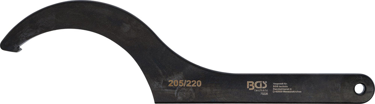 HOOK WRENCH WITH NOSE | 205 - 220 MM (73226)