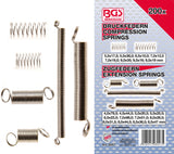 SPRING ASSORTMENT | COMPRESSION AND EXTENSION SPRING | 200 PCS. (8047)