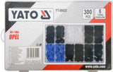 TRIM CLIPS ASSORTMENT OPEL 300 PCS (YT-06652)