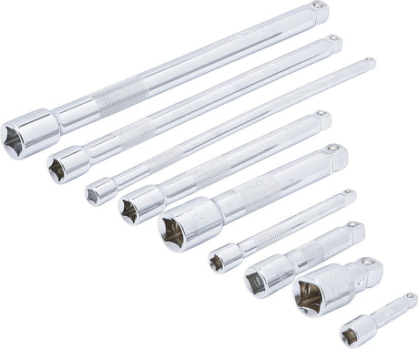 "WOBBLE" EXTENSION BAR SET | 6.3 MM (1/4") / 10 MM (3/8") / 12.5 MM (1/2") | 9 PCS. (6113)