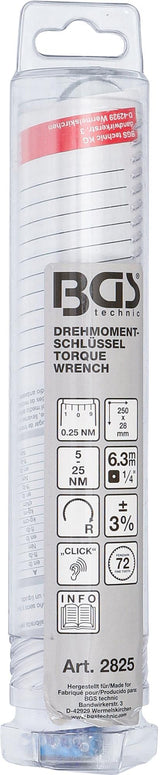 TORQUE WRENCH | 6.3 MM (1/4") | 5 - 25 NM (2825)