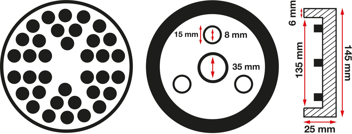 RUBBER PAD | FOR AUTO LIFTS | Ø 145 MM (6474)