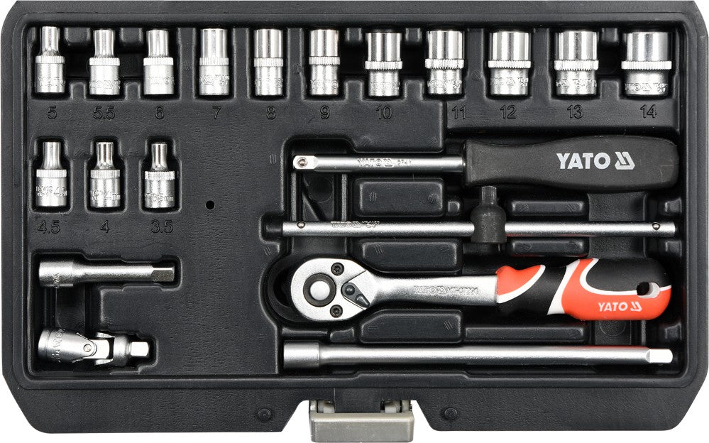 SOCKET SET 1/4" 20PCS (YT-14491)