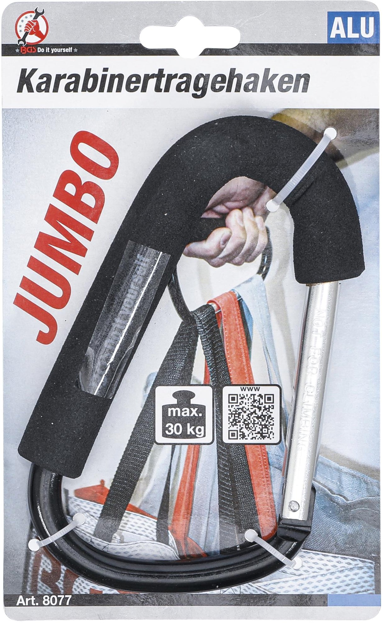 CARABINER EARHOOKS | JUMBO | 160 MM | 30 KG (8077)