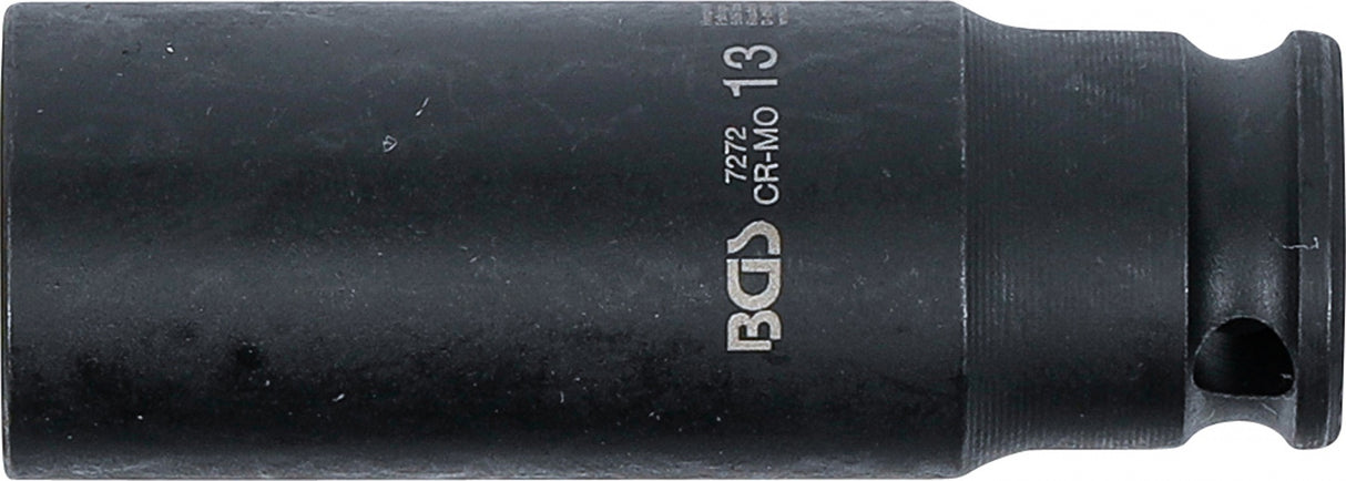 IMPACT SOCKET HEXAGON, DEEP | 6,3 MM (1/4") DRIVE | 13 MM (7272)