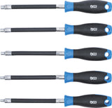 FLEXIBLE SOCKET DRIVER SET | E-TYPE E4 - E8 | BLADE LENGTH 150 MM | 5 PCS. (70019)