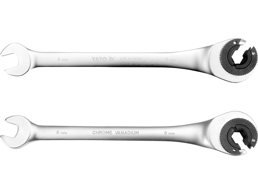 FLARE NUT RATCHET WRENCH 8MM (YT-01330)