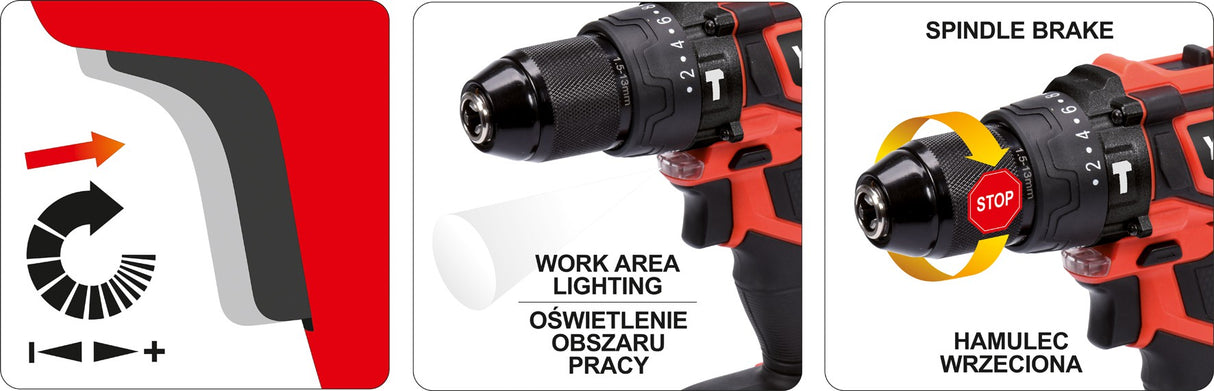 IMPACT DRILL DRIVER 18V 42NM - 2AH (YT-82796)