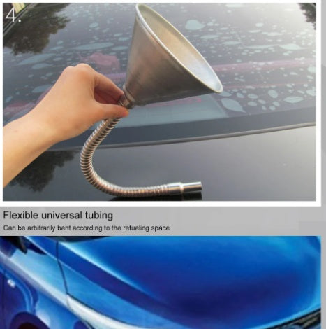 METAL FUNNEL WITH REMOVABLE FLEXIBLE TUBE | HEAVY DUTY (MF350)