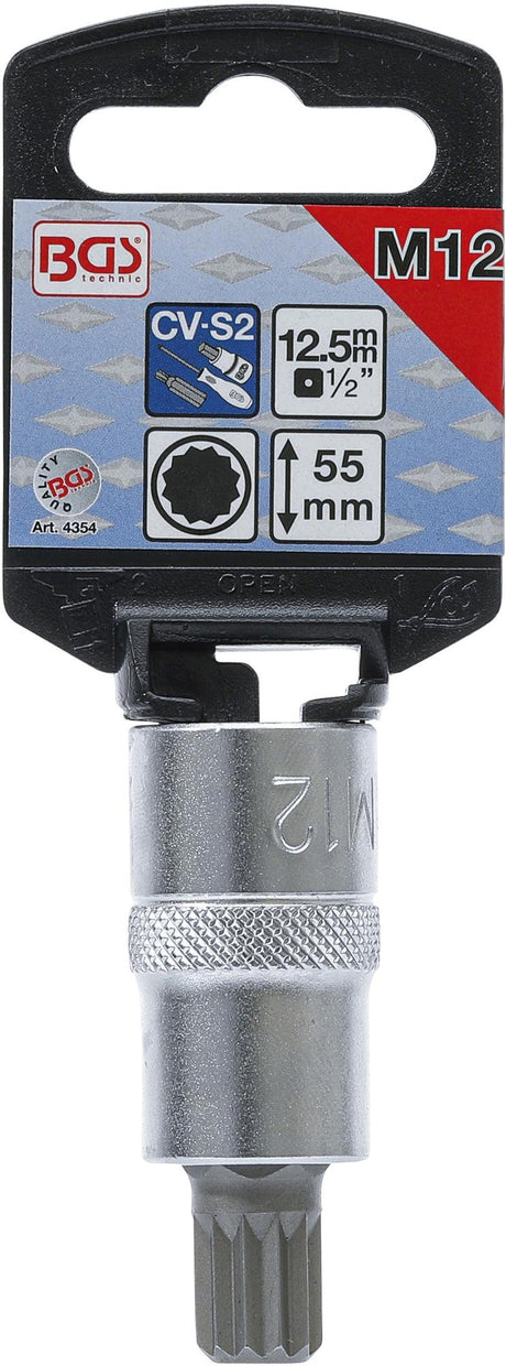 Ruuvikärki puristettu hylykseen | 12,5 mm (1/2") | Spline (XZN) M12 (4354)