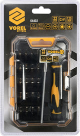 PRECISION BIT SET WITH EXTENSION BAR AND RATCHET HANDLE | 22 PCS. (64402)