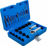 TWIST SOCKET (SPIRAL PROFILE) / SCREW EXTRACTOR AND NUT SPLITTER SET | 26 PCS. (74581B)