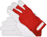 LEATHER ASSEMBLY GLOVES SIZE 8 RED (YT-746418)