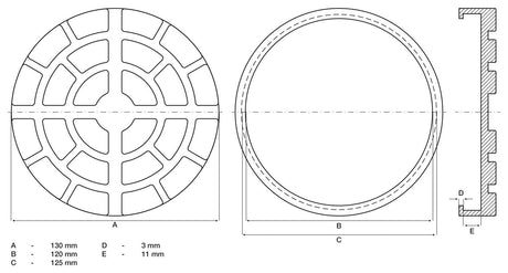 RUBBER PAD | FOR AUTO LIFTS | Ø 130 MM (7044)