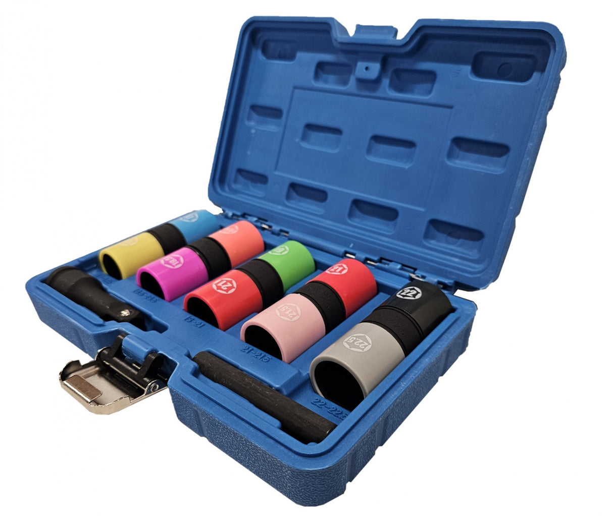 LONG IMPACT SOCKET SET | DOUBLE-SIDED / + HALF SIZES | 7 PCS. (SK7209)