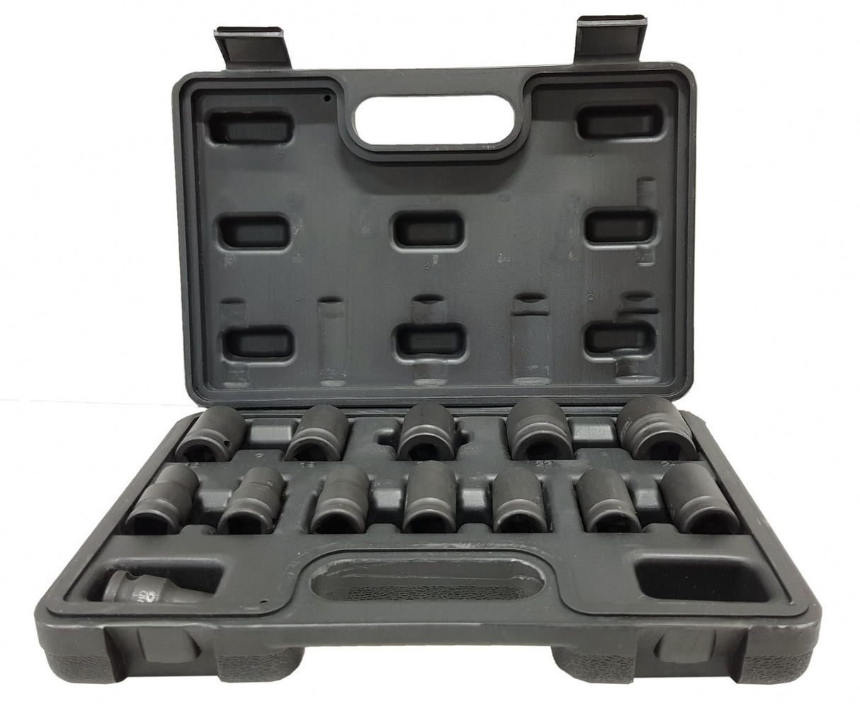 IMPACT SOCKET SET, HEX | 12.5 MM (1/2") | 10 - 24 MM | 13 PCS. (SK12014)