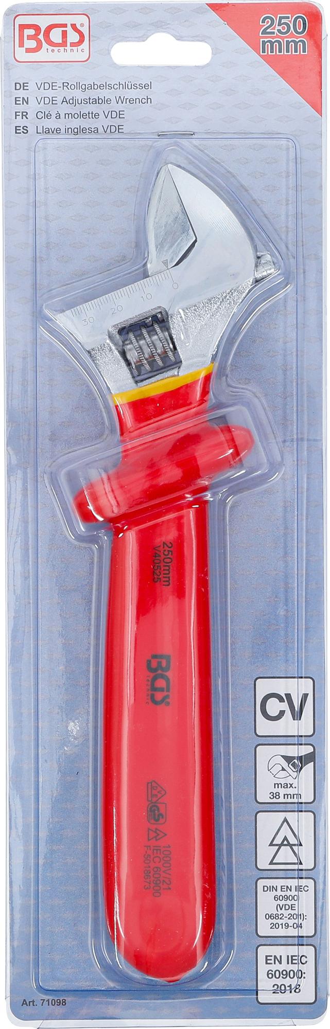 VDE ADJUSTABLE WRENCH | MAX. 38 MM (71098)