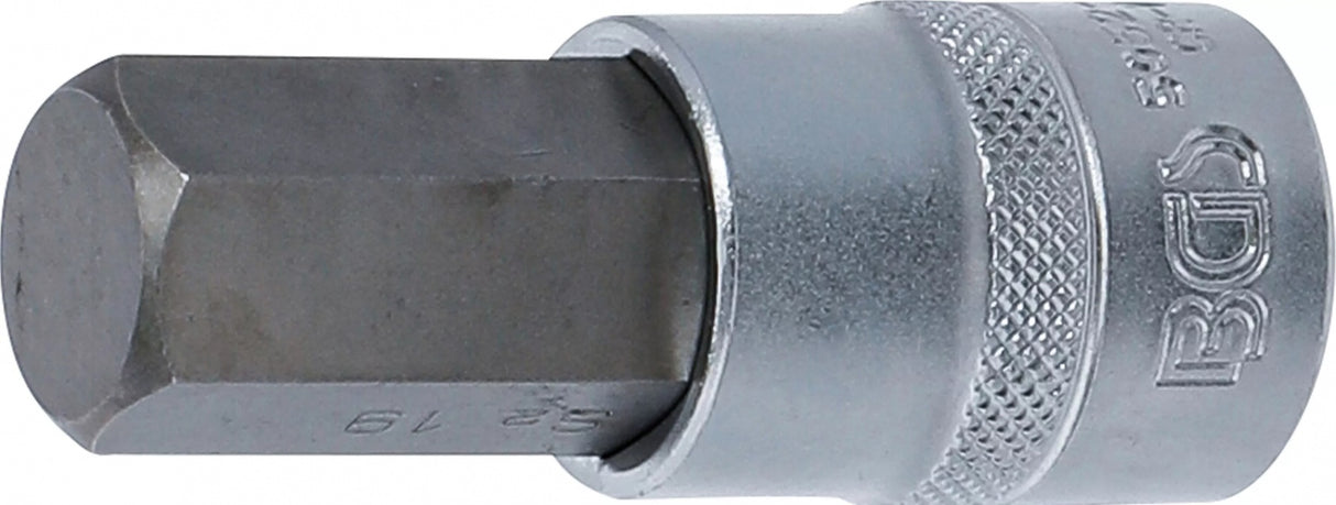 BIT SOCKET | 12.5 MM (1/2") | INTERNAL HEXAGON 19 MM (5052-19)