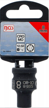 IMPACT SOCKET, HEXAGON | 12.5 MM (1/2") DRIVE | 8 MM (5205-8)