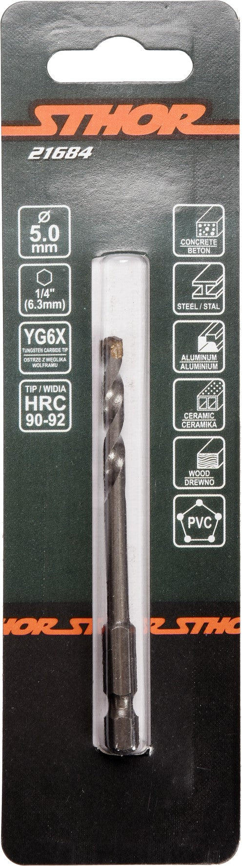 UNIVERSAL DRILL WITH HEX SHANK 5,0MM (21684)