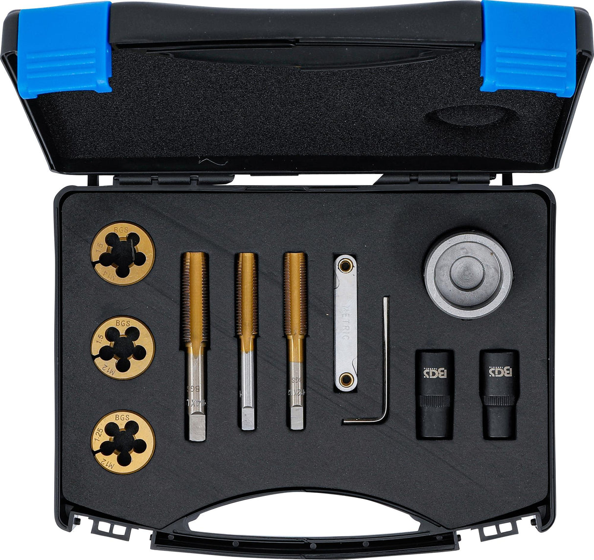 TAP AND DIE SET FOR WHEEL STUDS & NUTS | 12 PCS. (71039)