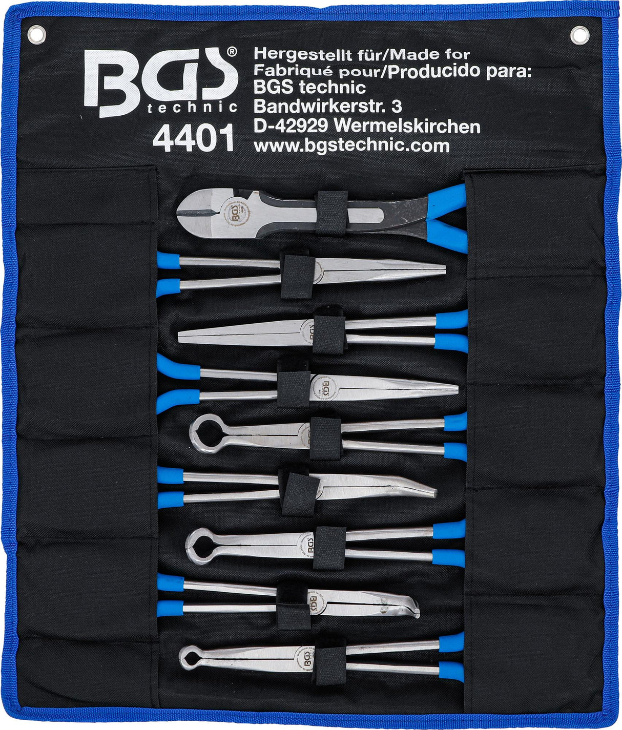 LONG / FLAT NOSE AND SPARK PLUG CONNECTOR PLIERS SET | EXTRA LONG | 9 PCS. (4401)