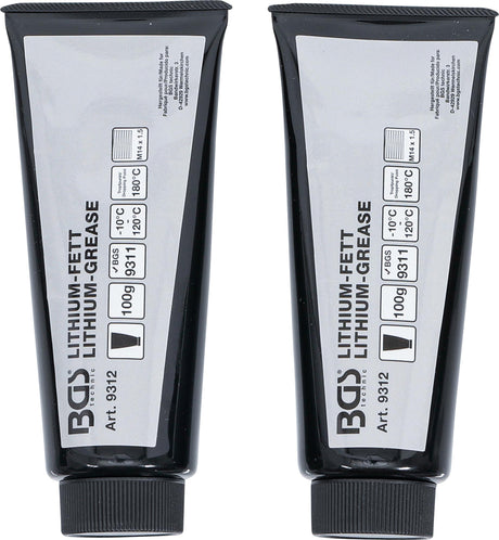 LITHIUM GREASE FOR GREASE GUN BGS 9311 | 2 TUBES (9312)