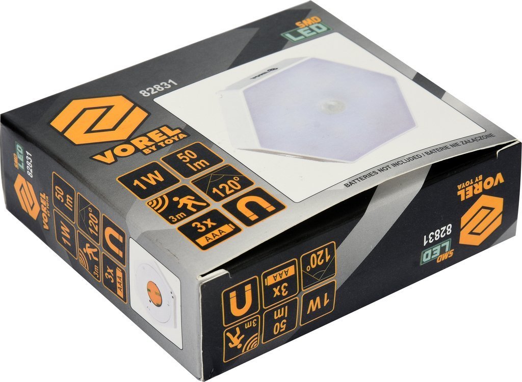 NIGHT LAMP 50LM BODY, LIGHT SENSOR, 3AAA (82831)