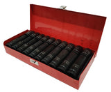 SET OF IMPACT SOCKETS LONG AND SHORT | CR-MO | 10 - 19 MM | 20 PCS. (CT1277M)
