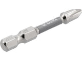 SCREWDRIVER BITS 1/4 50MM PH2 2 PCS NI (YT-78021)