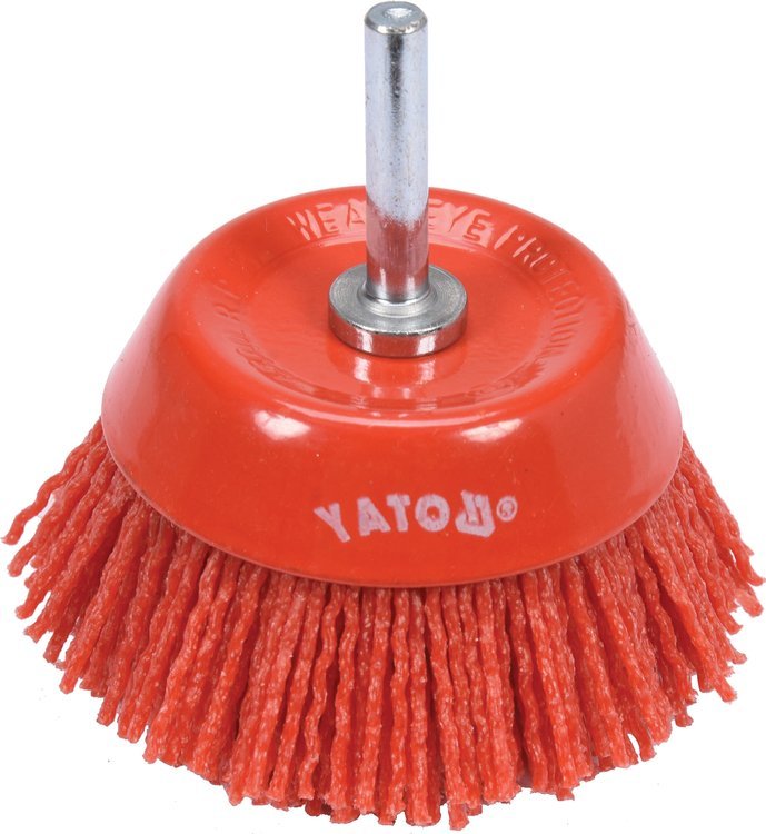 CUP BRUSH NYLON 75MM FOR DRILL (YT-47782)