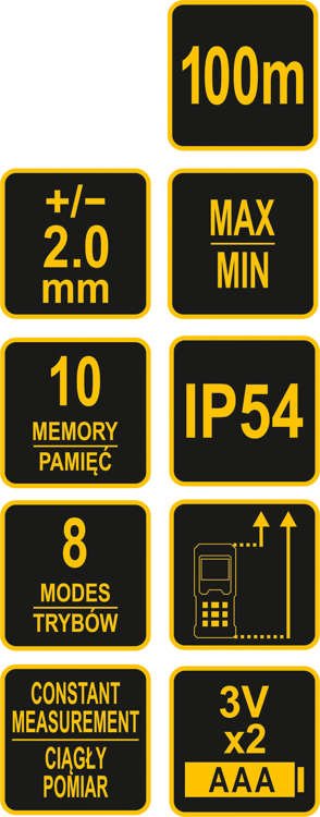 LASER DISTANCE METER 100 M (81795)