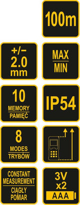 LASER DISTANCE METER 100 M (81795)
