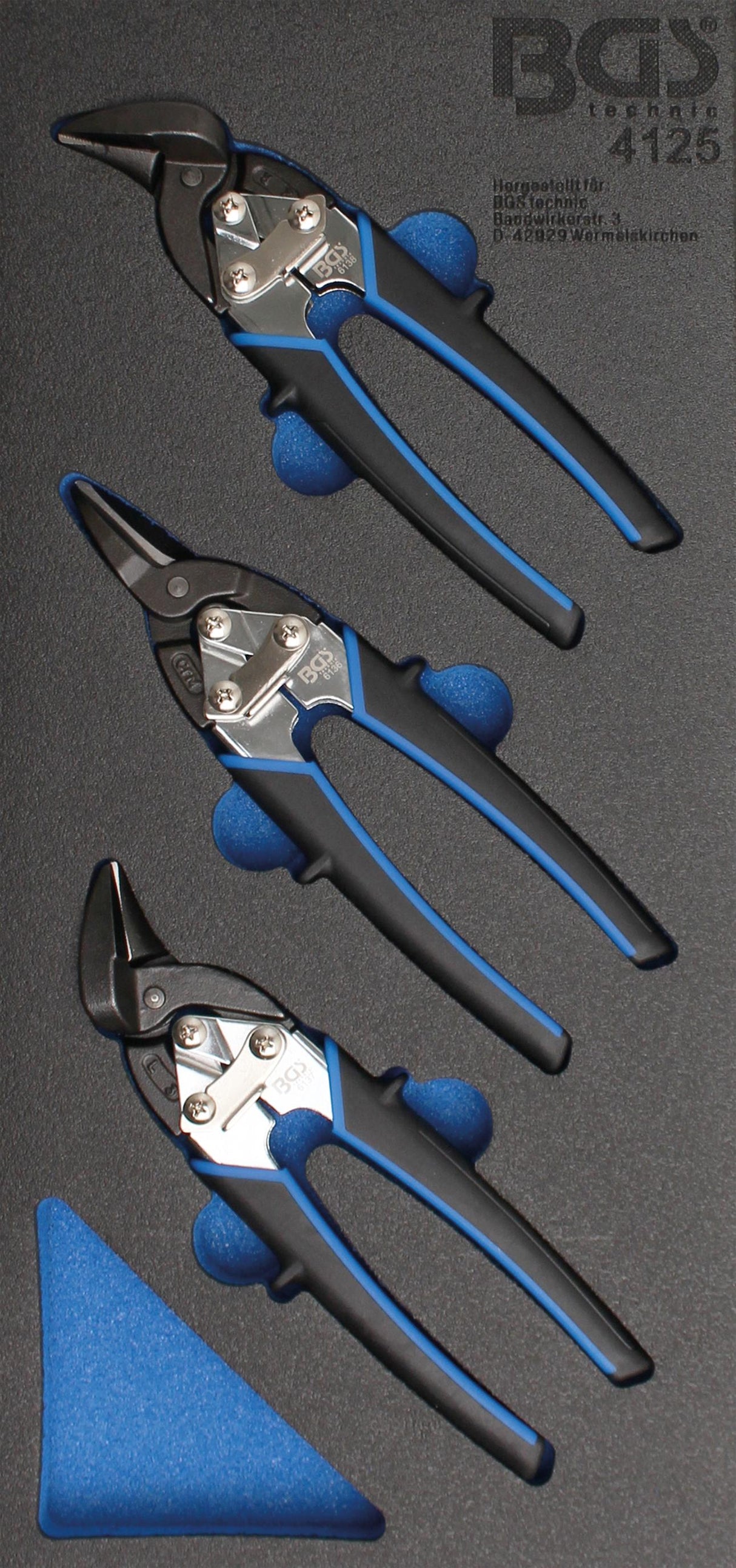 TOOL TRAY 1/3: STUBBY BODYWORK METAL SHEARS | 3 PCS. (4125)