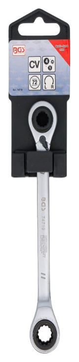 RATCHETING LOOP WRENCH | DOUBLE-SIDED WITH SWITCH | 4-IN-1 | 8 X 10 - 9 X 11 MM (74719)