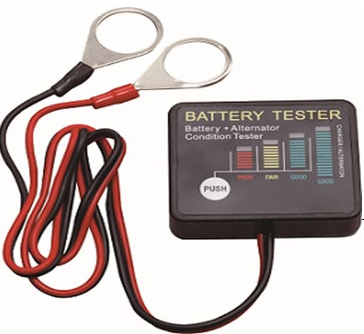 DIGITAL BATTERY TESTER LED 12V, CE (SK2027)