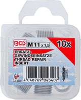 REPLACEMENT THREAD INSERTS | M11 X 1.5 MM | 10 PCS. (9436-1)