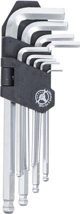 L-TYPE WRENCH SET | INTERNAL HEXAGON / INTERNAL HEXAGON WITH BALL HEAD 1.5 - 10 MM | 9 PCS. (815)