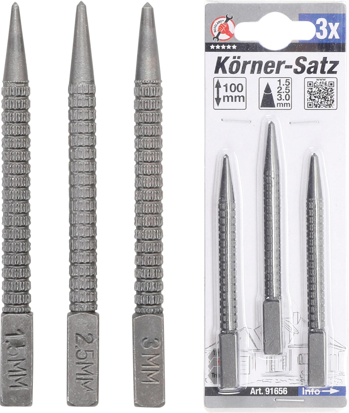 CENTRE PUNCH SET | 3 PCS. (91656)