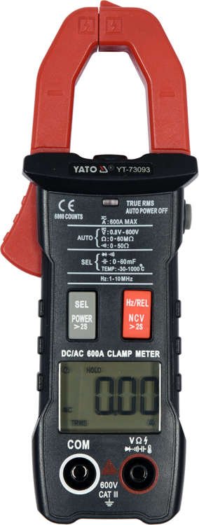 CLAMP MULTIMETER TRUE RMS AC/DC 600A (YT-73093)