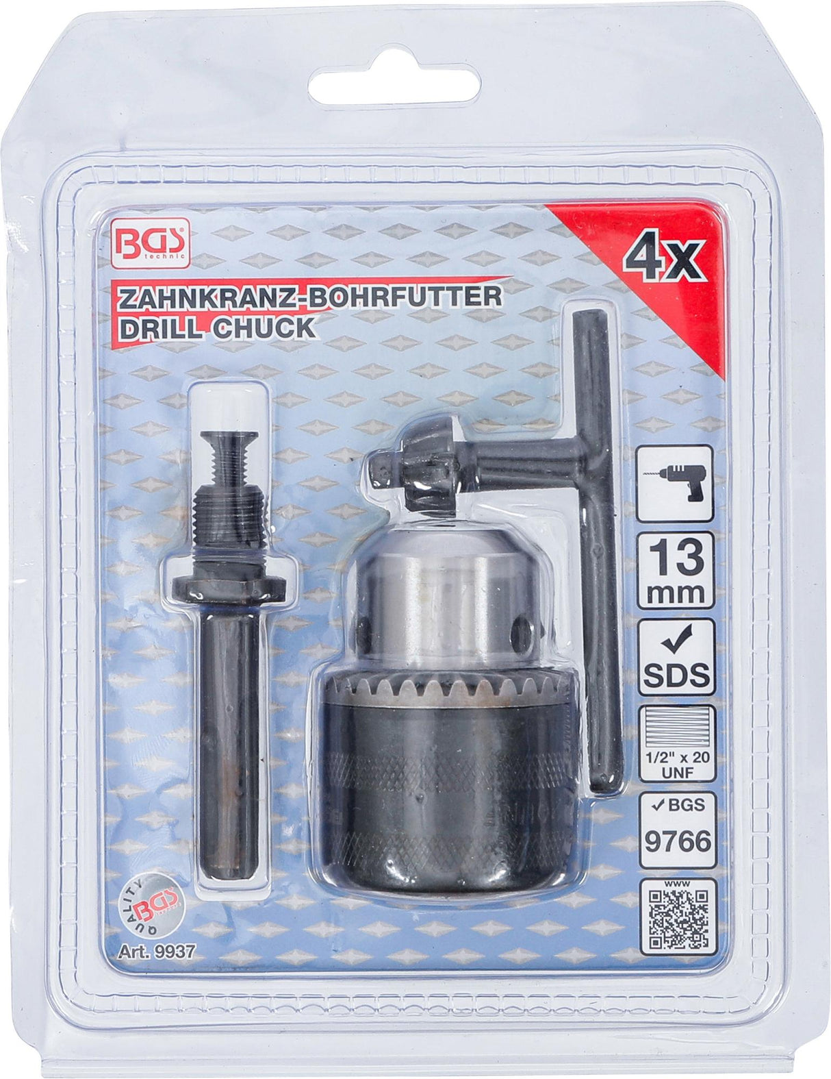 DRILL CHUCK | 13 MM | 4 PCS. (9937)