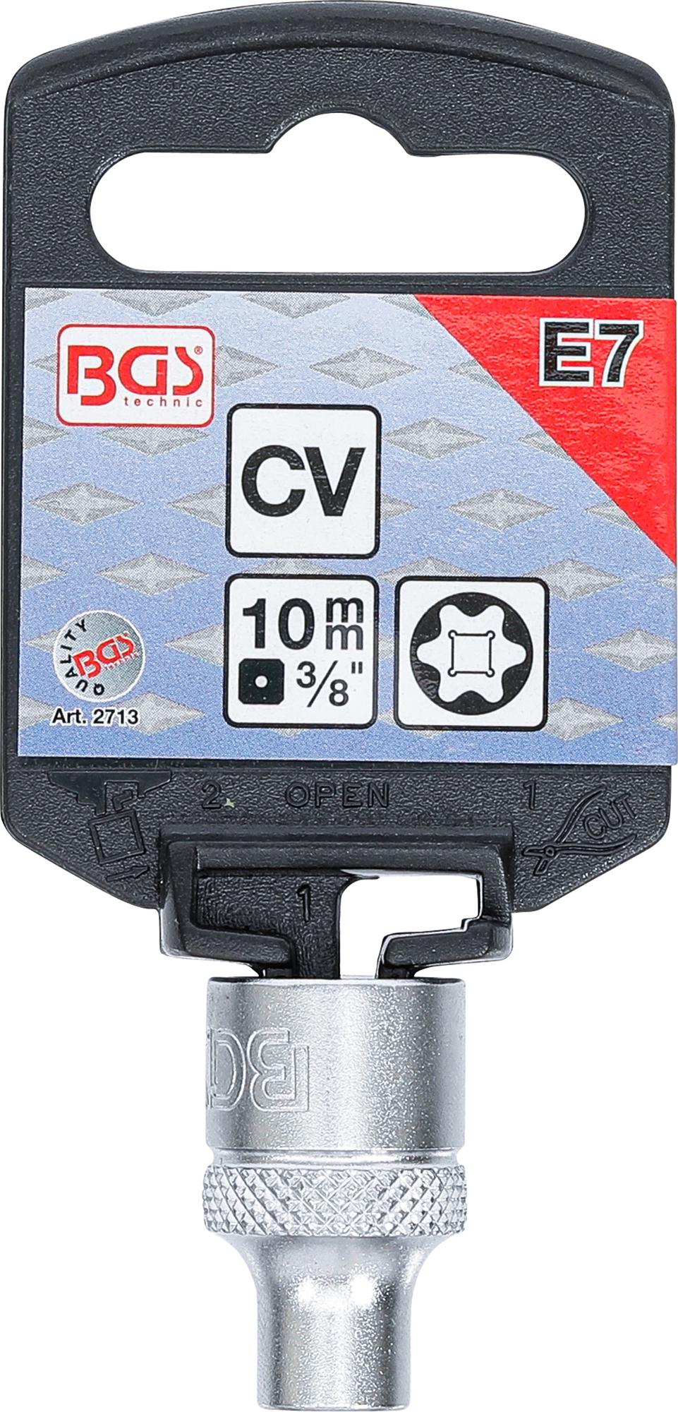 SOCKET, E-TYPE | 10 MM (3/8") DRIVE | E7 (2713)
