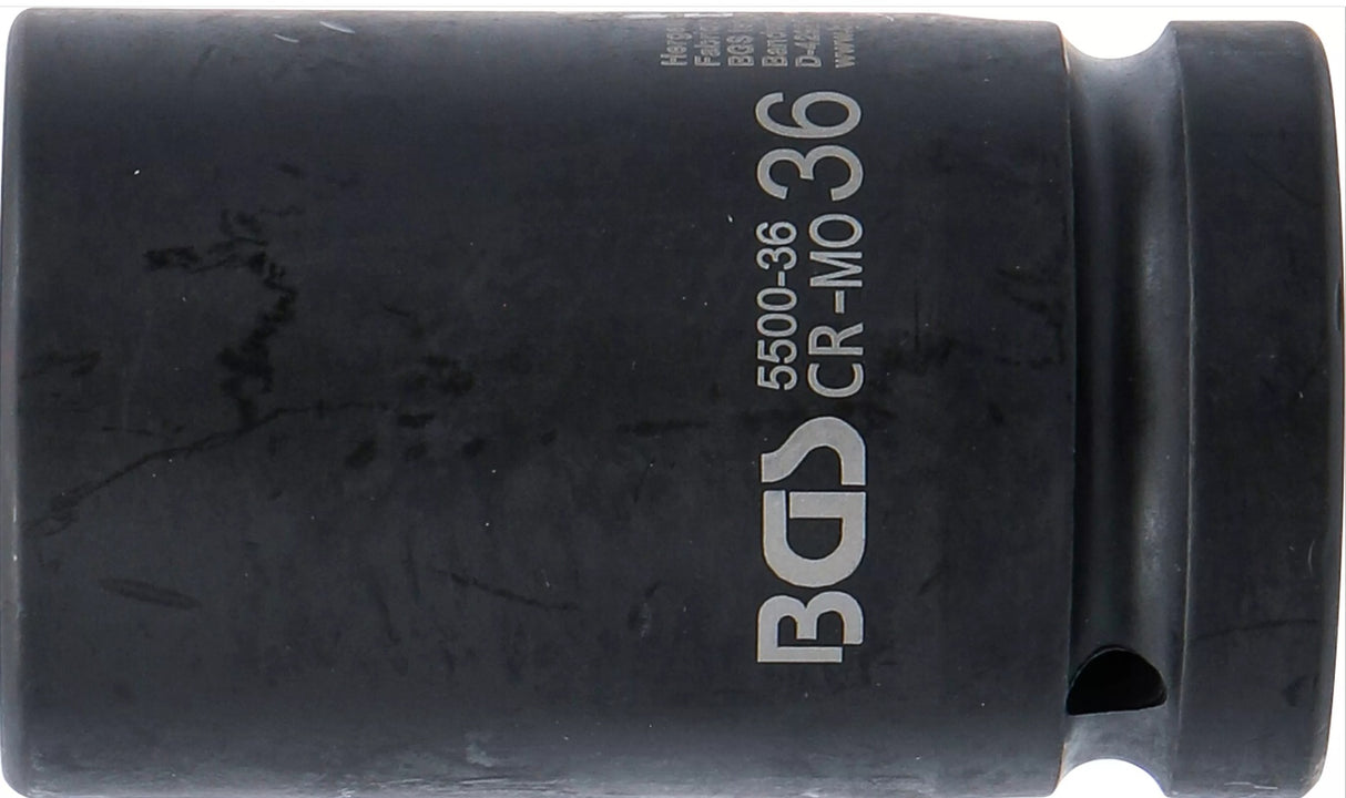 IMPACT SOCKET HEXAGON, DEEP | 25 MM (1") DRIVE | 36 MM (5500-36)